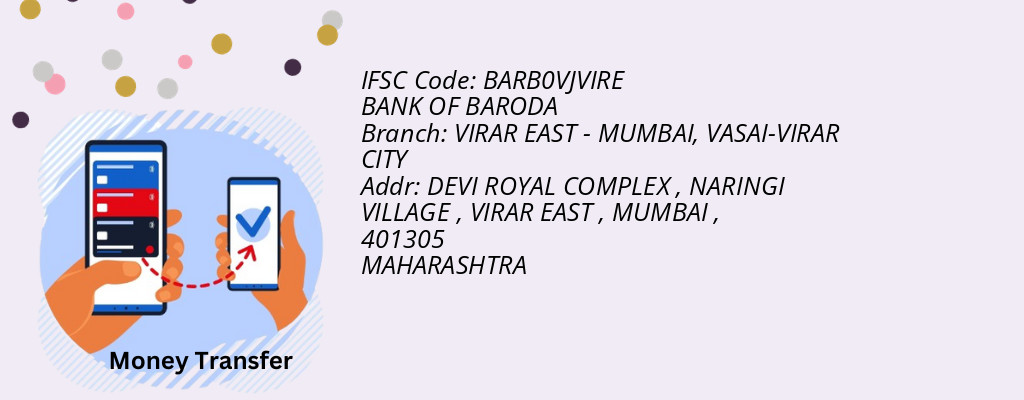Find BANK OF BARODA IFSC Code VASAI-VIRAR CITY - VIRAR EAST - MUMBAI Branch Find BANK OF BARODA IFSC Code VASAI-VIRAR CITY - VIRAR EAST - MUMBAI Branch
