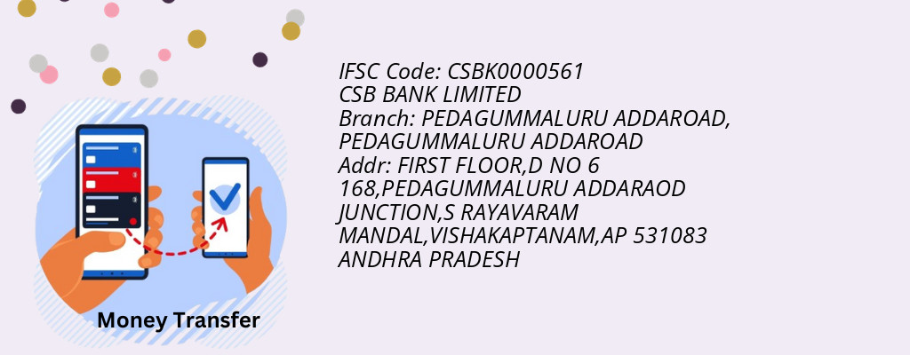 Find CSB BANK IFSC Code PEDAGUMMALURU ADDAROAD - PEDAGUMMALURU ADDAROAD Branch Find CSB BANK IFSC Code PEDAGUMMALURU ADDAROAD - PEDAGUMMALURU ADDAROAD Branch