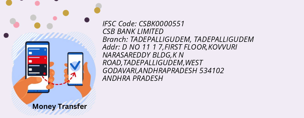 Find CSB BANK IFSC Code TADEPALLIGUDEM - TADEPALLIGUDEM Branch Find CSB BANK IFSC Code TADEPALLIGUDEM - TADEPALLIGUDEM Branch