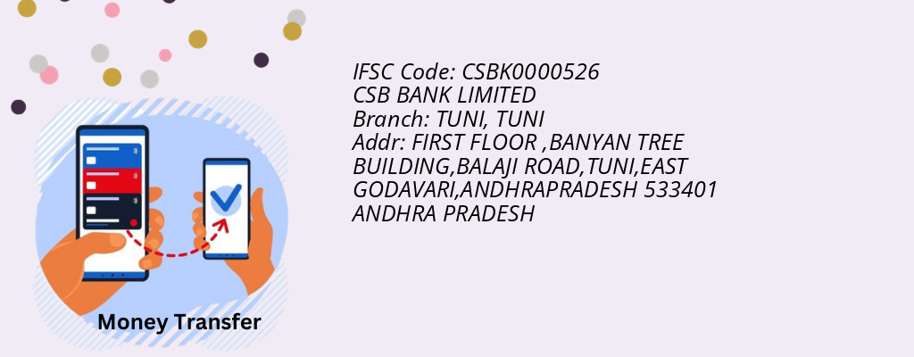 Find CSB BANK IFSC Code TUNI - TUNI Branch