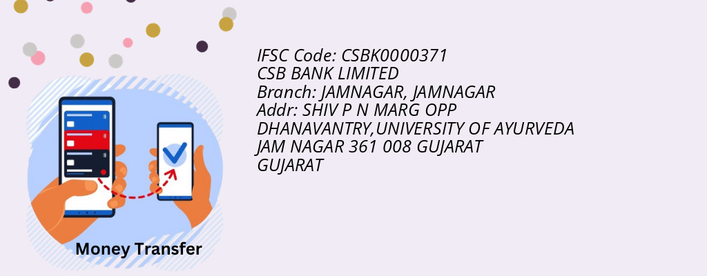 Find CSB BANK IFSC Code JAMNAGAR - JAMNAGAR Branch