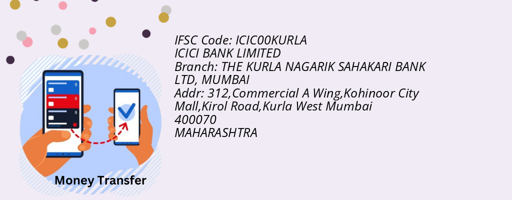 Find ICICI BANK IFSC Code MUMBAI - THE KURLA NAGARIK SAHAKARI BANK LTD Branch