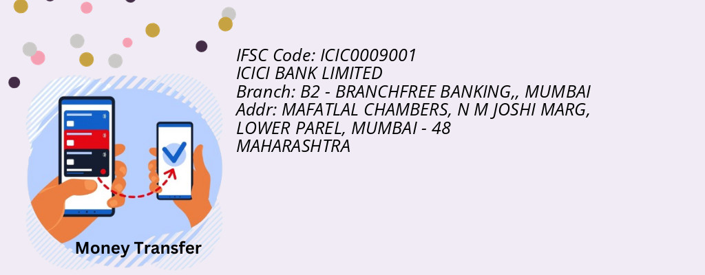 Find ICICI BANK IFSC Code MUMBAI - B2 - BRANCHFREE BANKING, Branch