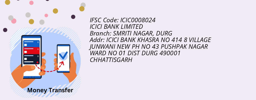Find ICICI BANK IFSC Code DURG - SMRITI NAGAR Branch