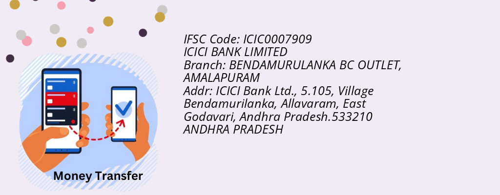 Find ICICI BANK IFSC Code AMALAPURAM - BENDAMURULANKA BC OUTLET Branch