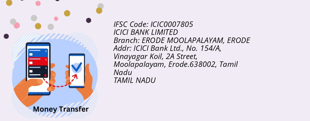 Find ICICI BANK IFSC Code ERODE - ERODE MOOLAPALAYAM Branch