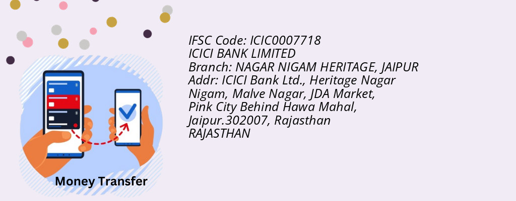 Find ICICI BANK IFSC Code JAIPUR - NAGAR NIGAM HERITAGE Branch