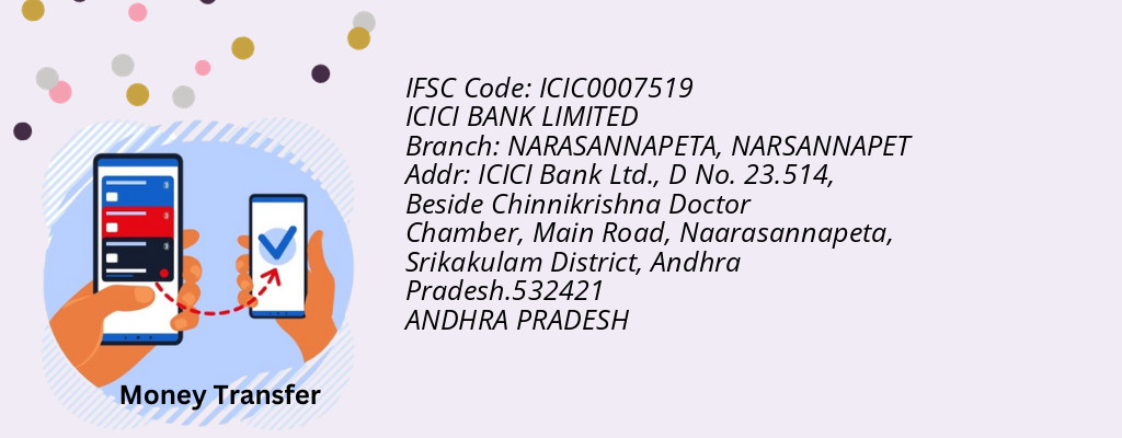 Find ICICI BANK IFSC Code NARSANNAPET - NARASANNAPETA Branch
