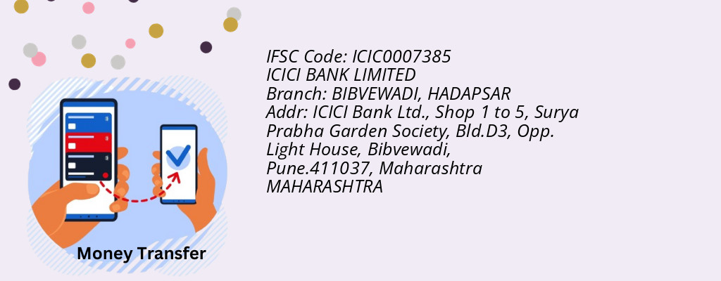 Find ICICI BANK IFSC Code HADAPSAR - BIBVEWADI Branch