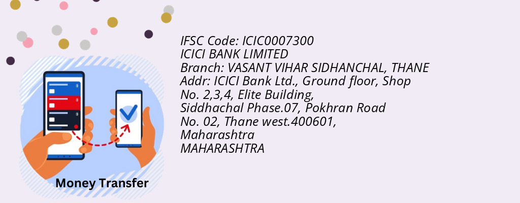 Find ICICI BANK IFSC Code THANE - VASANT VIHAR SIDHANCHAL Branch Find ICICI BANK IFSC Code THANE - VASANT VIHAR SIDHANCHAL Branch