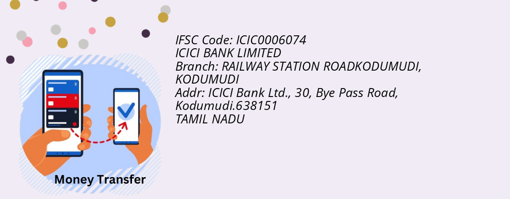 Find ICICI BANK IFSC Code KODUMUDI - RAILWAY STATION ROADKODUMUDI Branch