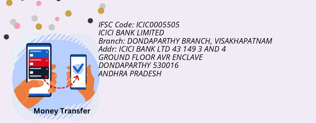 Find ICICI BANK IFSC Code VISAKHAPATNAM - DONDAPARTHY BRANCH Branch