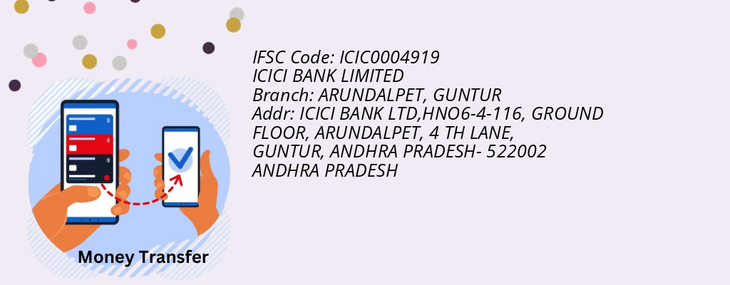 Find ICICI BANK IFSC Code GUNTUR - ARUNDALPET Branch