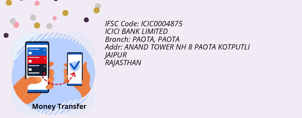 Find ICICI BANK IFSC Code PAOTA - PAOTA Branch