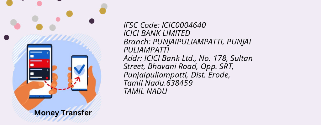 Find ICICI BANK IFSC Code PUNJAI PULIAMPATTI - PUNJAIPULIAMPATTI Branch