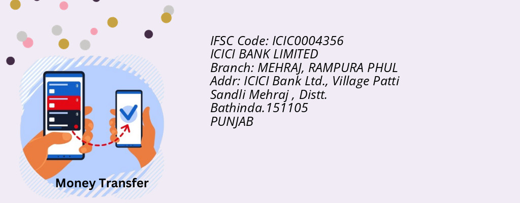 Find ICICI BANK IFSC Code RAMPURA PHUL - MEHRAJ Branch