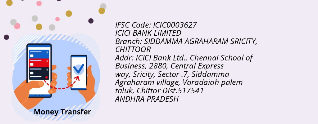 Find ICICI BANK IFSC Code CHITTOOR - SIDDAMMA AGRAHARAM SRICITY Branch