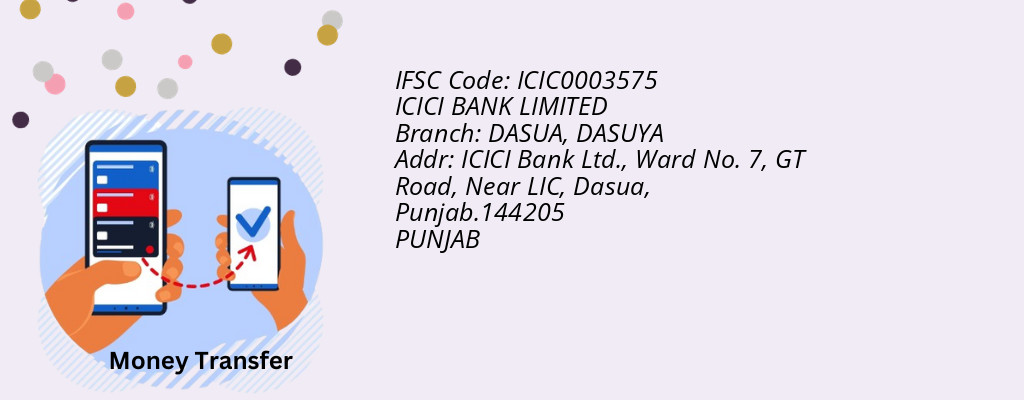 Find ICICI BANK IFSC Code DASUYA - DASUA Branch Find ICICI BANK IFSC Code DASUYA - DASUA Branch