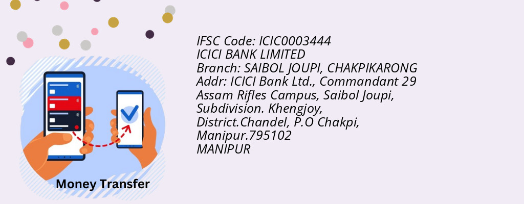 Find ICICI BANK IFSC Code CHAKPIKARONG - SAIBOL JOUPI Branch