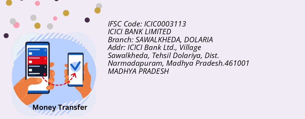 Find ICICI BANK IFSC Code DOLARIA - SAWALKHEDA Branch