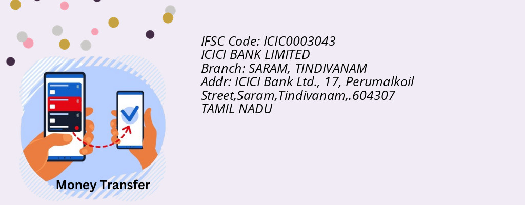Find ICICI BANK IFSC Code TINDIVANAM - SARAM Branch Find ICICI BANK IFSC Code TINDIVANAM - SARAM Branch