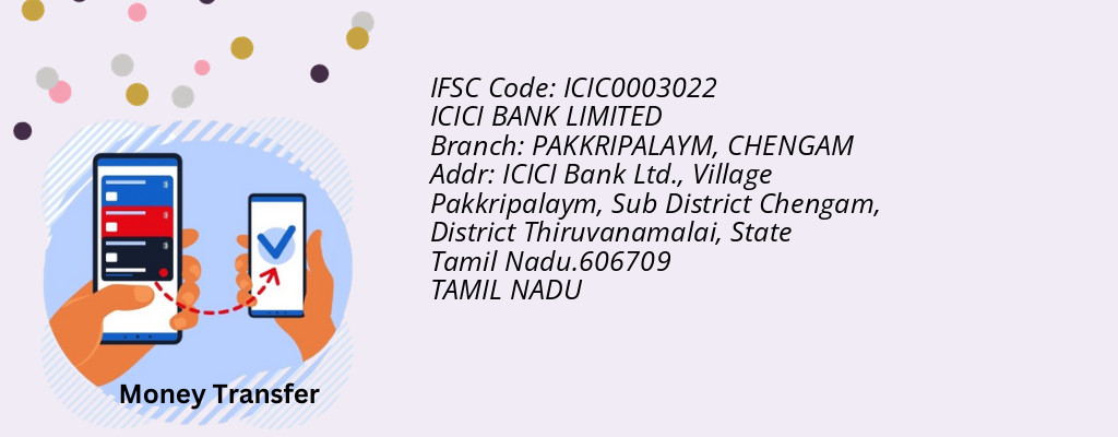 Find ICICI BANK IFSC Code CHENGAM - PAKKRIPALAYM Branch