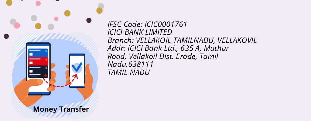 Find ICICI BANK IFSC Code VELLAKOVIL - VELLAKOIL TAMILNADU Branch