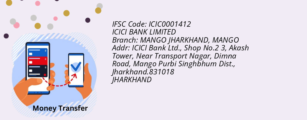 Find ICICI BANK IFSC Code MANGO - MANGO JHARKHAND Branch