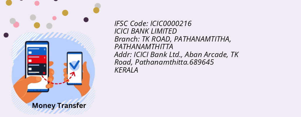 Find ICICI BANK IFSC Code PATHANAMTHITTA - TK ROAD, PATHANAMTITHA Branch