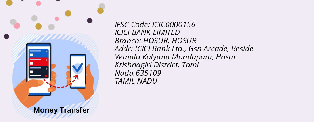 Find ICICI BANK IFSC Code HOSUR - HOSUR Branch