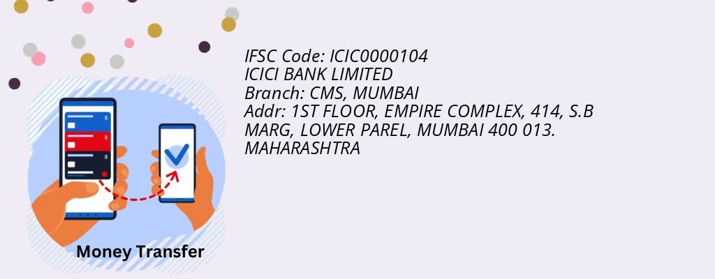Find ICICI BANK IFSC Code MUMBAI - CMS Branch Find ICICI BANK IFSC Code MUMBAI - CMS Branch