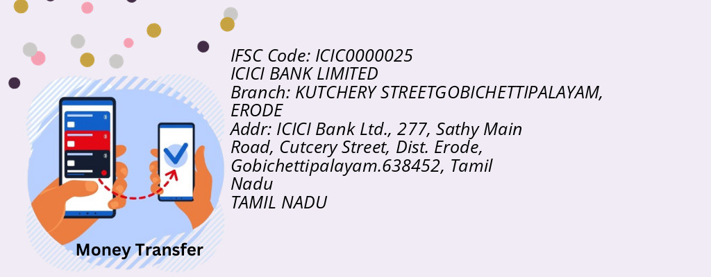 Find ICICI BANK IFSC Code ERODE - KUTCHERY STREETGOBICHETTIPALAYAM Branch