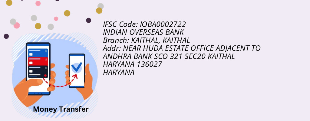 Find INDIAN OVERSEAS BANK IFSC Code KAITHAL - KAITHAL Branch